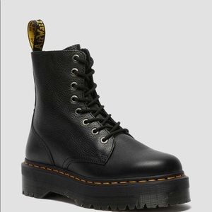 Dr. Martens Jadon III Pisa Black Leather Quad Platform Boots US 6 EUR 37